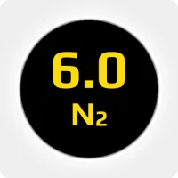 Азот (N2) 6.0 (99,9999%)  в баллоне 2л 150 бар, соединение  W21,6x1/14'' (DIN 6)